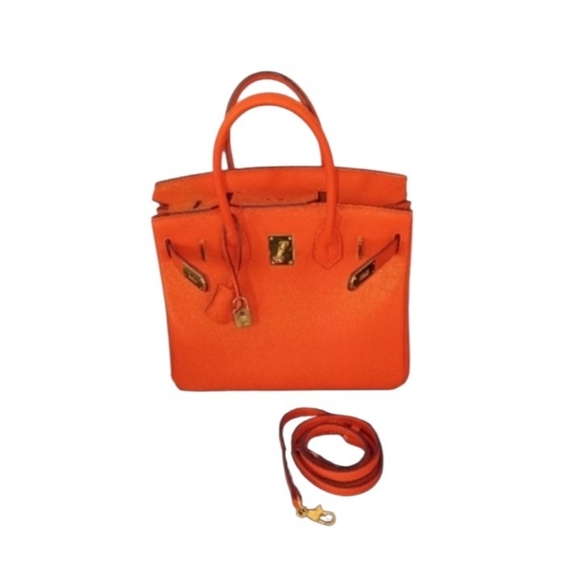 "Birkin" Style Leather Handbag Women's Bag - Picture 4 of 4